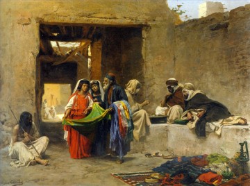 Árabe Painting - En el zoco Eugène Girardet Araber
